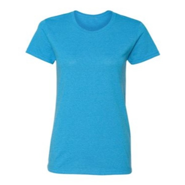 29 scuba blue plain blank women t shirt front